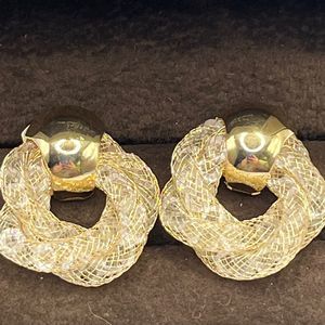 Gold Plated Earrings made with Swarovski Crystals